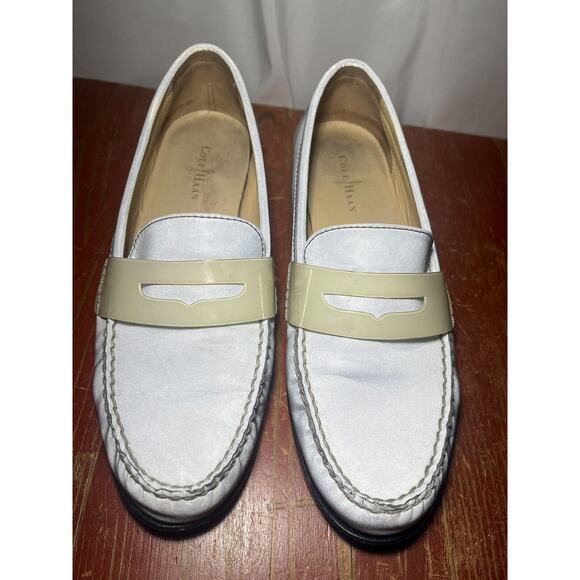 COLE HAAN - Women's Penny Loafer - REFLECTIVE SILVER - Size 7.5 M Slip On - Picture 8 of 12